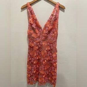 Theia Guava Lace Dress size 4